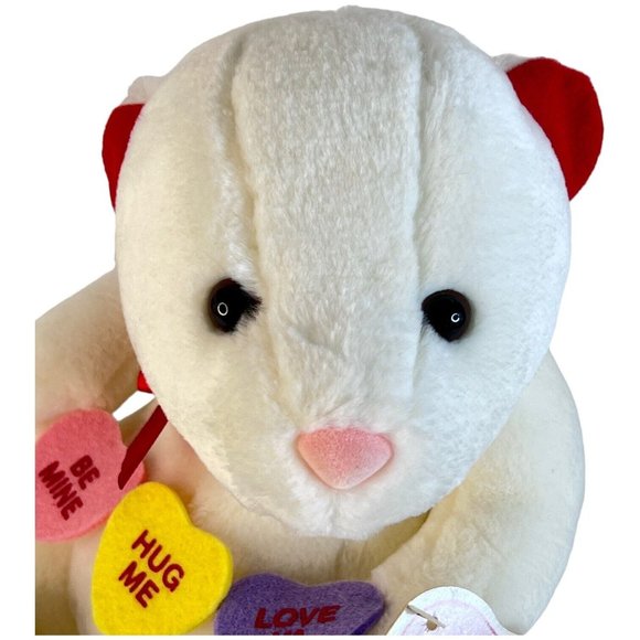 Hallmark Hug Me Teddy Bear Plush Candy Conversation Hearts Stuffed Animal Toy 9" - Picture 4 of 11